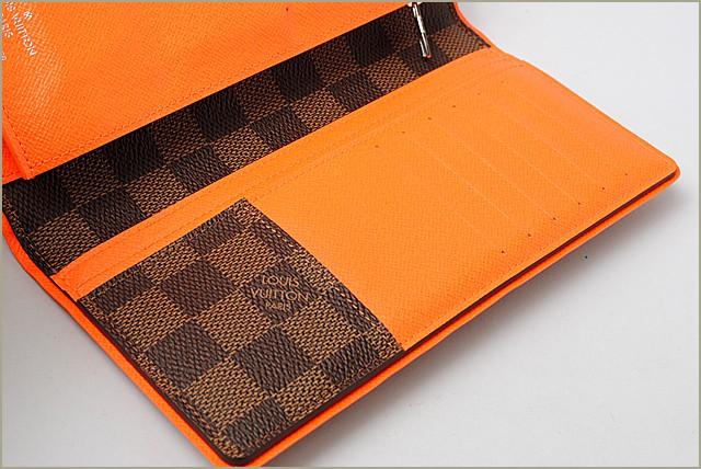 ルイヴィトン  財布 LOUIS VUITTON 長財布/ポルトフォイユ ブラザ　N63155　ダミエ/オランジュ