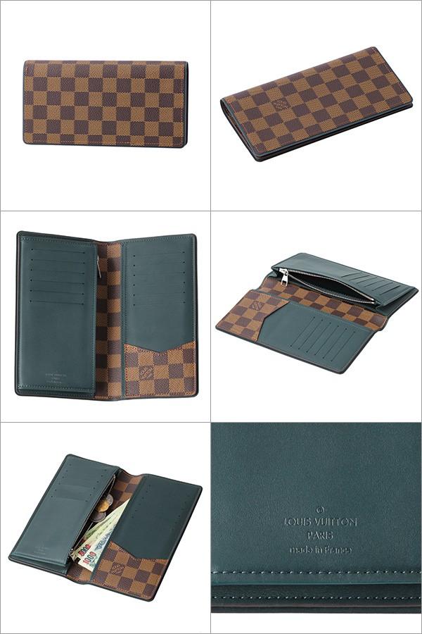 ルイヴィトン Louis Vuitton LV ポルトフォイユ・ブラザ N63168 ダミエ 2つ折長財布 メンズ スリム
