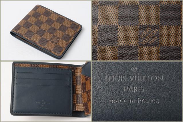 LOUIS VUITTON ポルトフォイユ ミュルティプル 二つ折り 札入れ 財布 ダミエ エベヌ ブラウン N63167