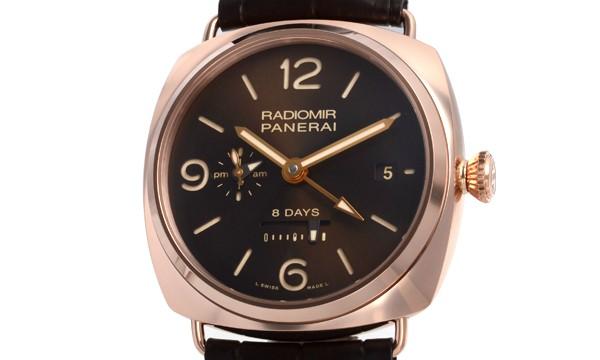 パネライ ラジオミール ８デイズＧＭＴ オロロッソ 世界500本限定 PAM00395