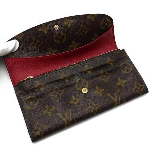 ルイ・ヴィトン ポルトフォイユ・エミリー M60136 モノグラム ルージュ LOUIS VUITTON レッド ウォレット