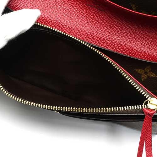 ルイ・ヴィトン ポルトフォイユ・エミリー M60136 モノグラム ルージュ LOUIS VUITTON レッド ウォレット