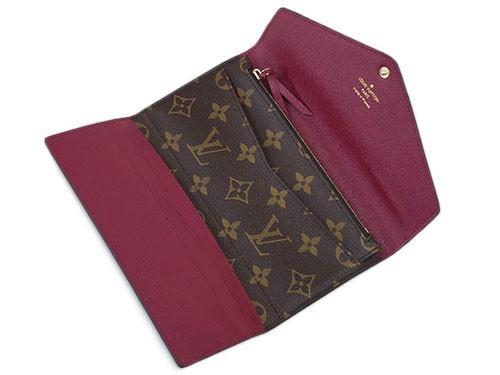 LOUIS VUITTON ルイ ヴィトン ポルトフォイユジョセフィーヌ M60708  コーティングキャンバス、モノグラム、フューシャ  3つ折り財布