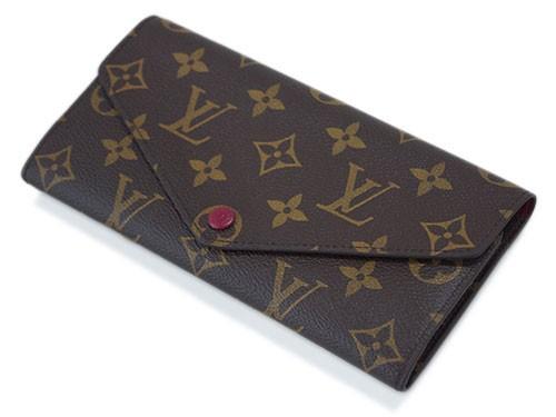 LOUIS VUITTON ルイ ヴィトン ポルトフォイユジョセフィーヌ M60708  コーティングキャンバス、モノグラム、フューシャ  3つ折り財布