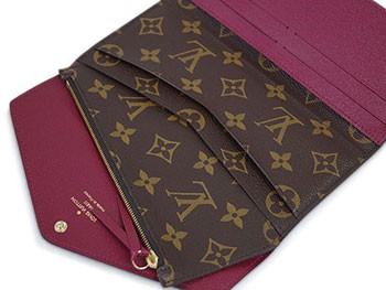 LOUIS VUITTON ルイ ヴィトン ポルトフォイユジョセフィーヌ M60708  コーティングキャンバス、モノグラム、フューシャ  3つ折り財布