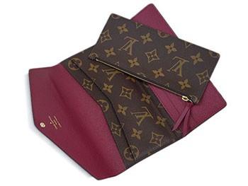 LOUIS VUITTON ルイ ヴィトン ポルトフォイユジョセフィーヌ M60708  コーティングキャンバス、モノグラム、フューシャ  3つ折り財布