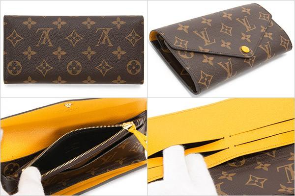 ルイヴィトン  LOUIS VUITTON 財布 長財布 レディース モノグラム ポルトフォイユ・ジョセフィーヌ ミモザ M60709