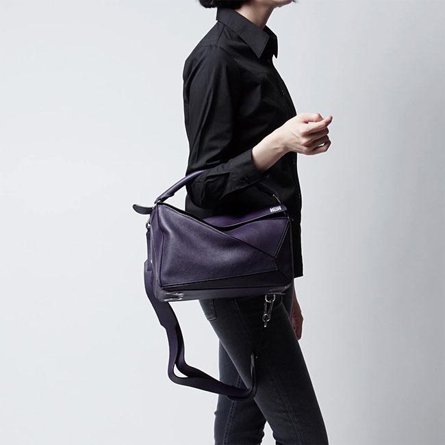 ロエベ/LOEWEハンドバッグ (2WAY仕様) PUZZLE SMALL CLASSIC CALF VIOLET パープル系 32230 k74 6120 レディース