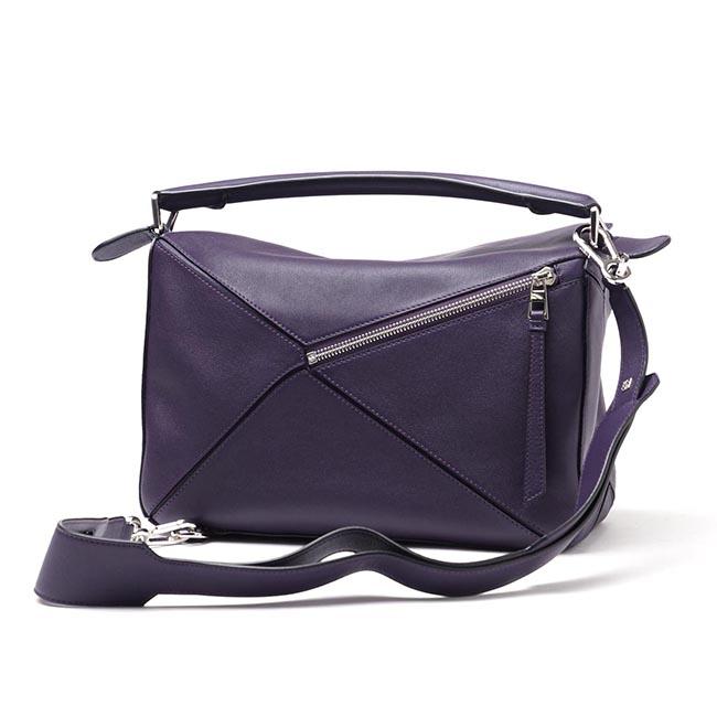 ロエベ/LOEWEハンドバッグ (2WAY仕様) PUZZLE SMALL CLASSIC CALF VIOLET パープル系 32230 k74 6120 レディース