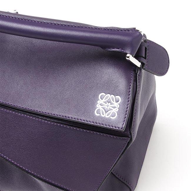 ロエベ/LOEWEハンドバッグ (2WAY仕様) PUZZLE SMALL CLASSIC CALF VIOLET パープル系 32230 k74 6120 レディース