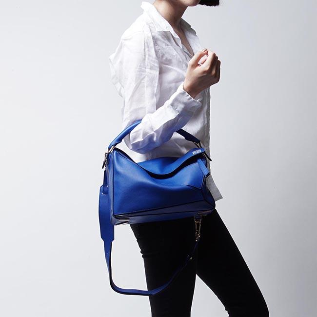 ロエベ/LOEWE/ ハンドバッグ(2WAY仕様)/PUZZLE SMALL CLASSIC CALF /ELECTRICO BLUE ブルー系32230 k74 5560 レディース