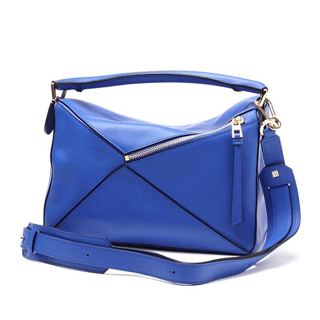 ロエベ/LOEWE/ ハンドバッグ(2WAY仕様)/PUZZLE SMALL CLASSIC CALF /ELECTRICO BLUE ブルー系32230 k74 5560 レディース