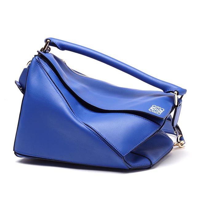 ロエベ/LOEWE/ ハンドバッグ(2WAY仕様)/PUZZLE SMALL CLASSIC CALF /ELECTRICO BLUE ブルー系32230 k74 5560 レディース