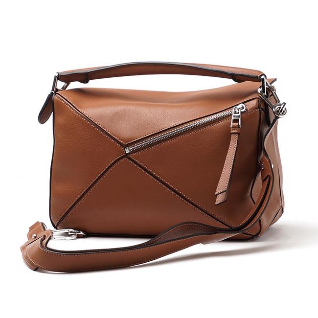 ロエベ/LOEWE ハンドバッグ(2WAY仕様) PUZZLE SMALL CLASSIC CALF TAN ブラウン系 32230 k74 2530 レディース