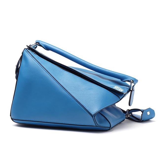 ロエベ/LOEWEハンドバッグ (2WAY仕様) PUZZLE SMALL CLASSIC CALF TURQUOISE ブルー系 32230 k74 5150 レディース