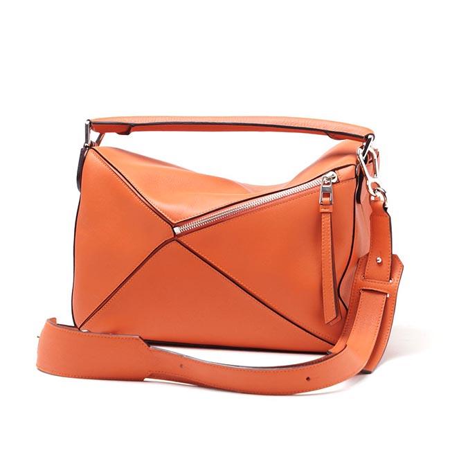 ロエベ/LOEWE ハンドバッグ(2WAY仕様) PUZZLE SMALL CLASSIC CALF CORAL オレンジ系 32230 k74 7130 レディース