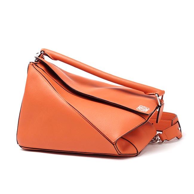 ロエベ/LOEWE ハンドバッグ(2WAY仕様) PUZZLE SMALL CLASSIC CALF CORAL オレンジ系 32230 k74 7130 レディース