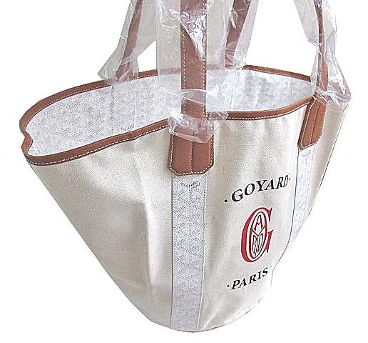GOYARD ゴヤール マーカージュ トート バッグ ホワイト 白 キャンバス リバーシブル ショッパー・リボンのラッピング G2020626