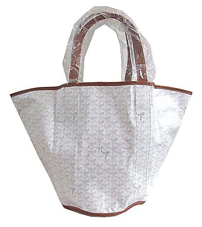 GOYARD ゴヤール マーカージュ トート バッグ ホワイト 白 キャンバス リバーシブル ショッパー・リボンのラッピング G2020626