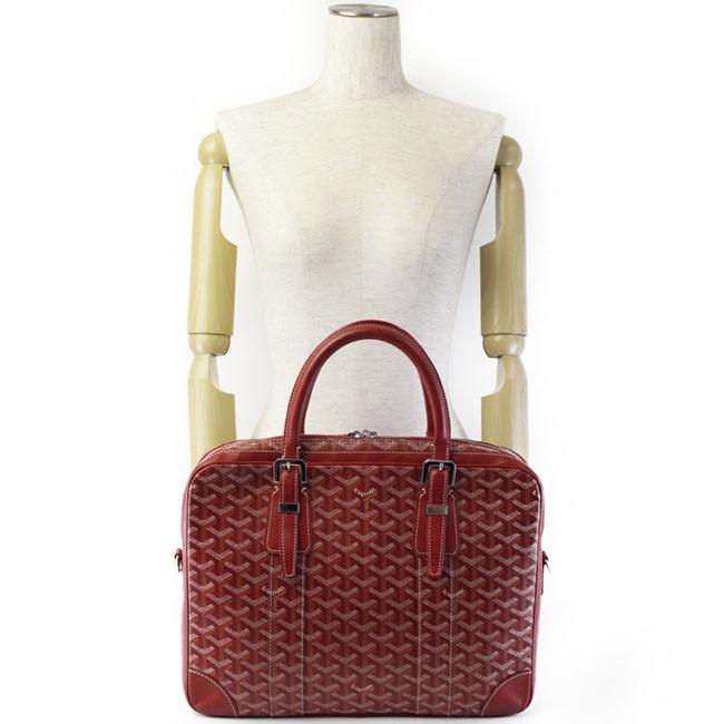 GOYARD  ゴヤール アンバサードMM ビジネスバッグ ブリーフケース 書類かばん 赤 レッド ヘリンボーン G2020649