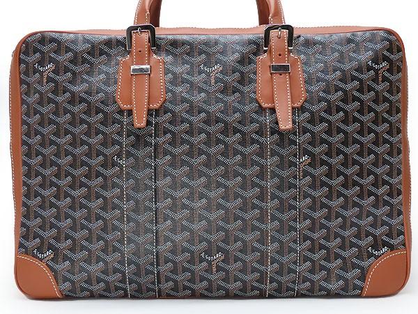 ゴヤール　GOYARD　アンバサード MM　ブリーフケース　ビジネスバッグ　書類かばん　ブラック　ブラウン　PVC　レザー　AMAAMBASS G2020648