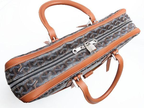 ゴヤール　GOYARD　アンバサード MM　ブリーフケース　ビジネスバッグ　書類かばん　ブラック　ブラウン　PVC　レザー　AMAAMBASS G2020648