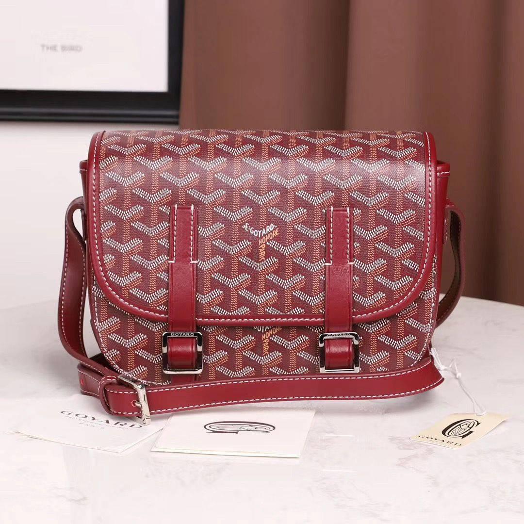 GOYARD  ゴヤール ベルヴェデール ユニセックス ショルダーバッグ 赤×シルバー金具 G2020888