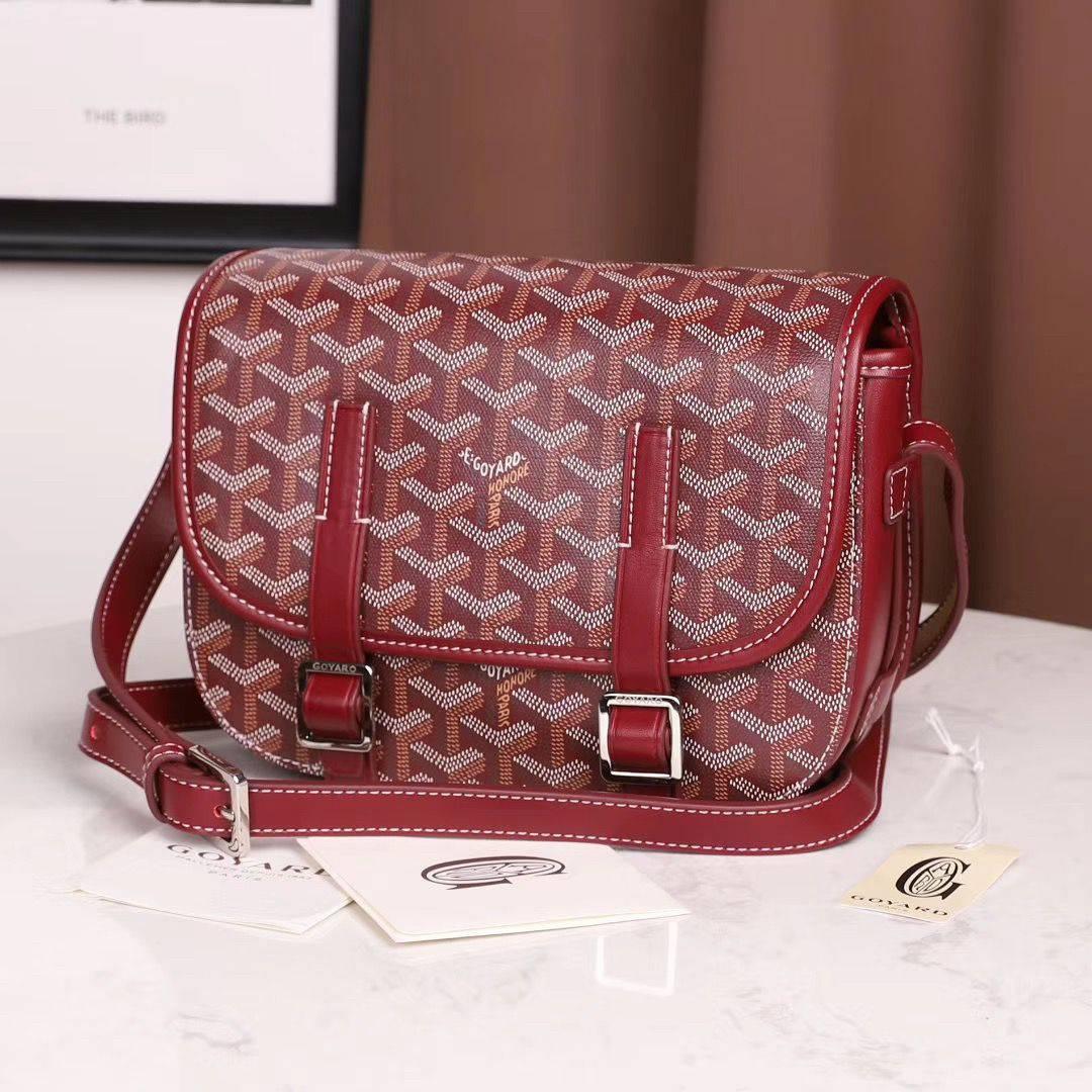 GOYARD  ゴヤール ベルヴェデール ユニセックス ショルダーバッグ 赤×シルバー金具 G2020888