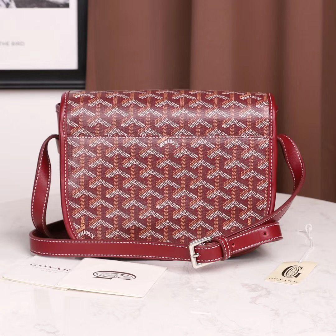 GOYARD  ゴヤール ベルヴェデール ユニセックス ショルダーバッグ 赤×シルバー金具 G2020888
