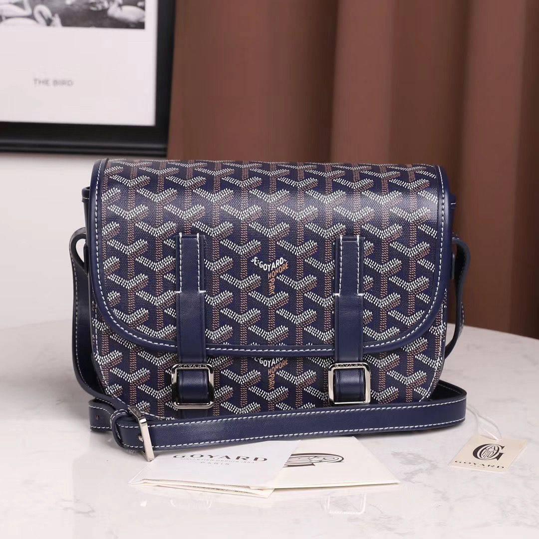 GOYARD  ゴヤール ベルヴェデール ユニセックス ショルダーバッグ ネイビー×シルバー金具 G2020699