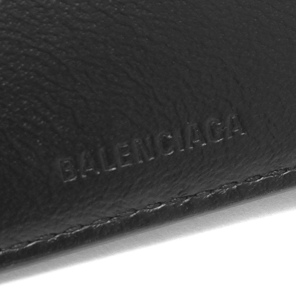 バレンシアガ BALENCIAGA 二つ折り財布 キャッシュ/CASH ブラック&ブランホワイト 594315 1IZI3 1090 メンズ レディース
