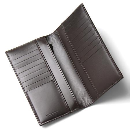 ボッテガヴェネタ BOTTEGA VENETA 二つ折長財布入れ 272541 V4651 2040 カーフスキン ダークブラウン