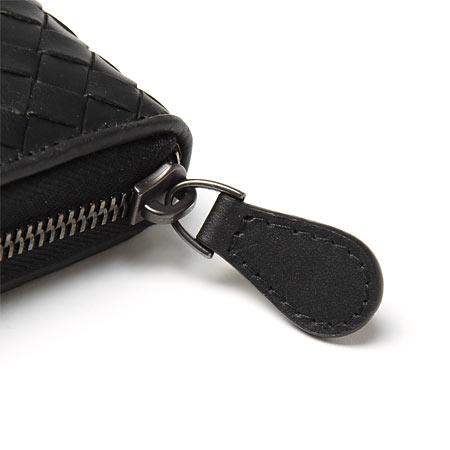ボッテガヴェネタ BOTTEGA VENETA  小銭入れ付き 114076-VAHF3-1000　ラウンドファスナー長財布 カラー　ブラック