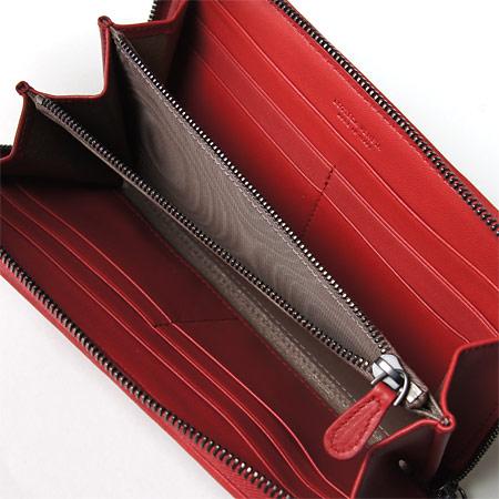 ボッテガヴェネタ BOTTEGA VENETA 財布 ラウンドファスナー 長財布 ダークレッド フレーズ 114076 V001N 6409