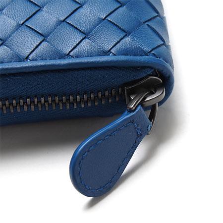 ボッテガヴェネタ BOTTEGA VENETA ラウンドファスナー 長財布 ブルー エレクトリック 114076 V001N 4217