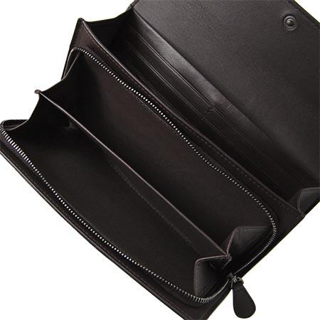 ボッテガヴェネタ長財布 BOTTEGA VENETA  150509-V001N 2040 ダークブラウン 小銭入れ付き