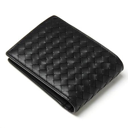 ボッテガヴェネタ BOTTEGA VENETA 2つ折り財布 [小銭入れ付き] ブラック系 113112 vahf3 1000