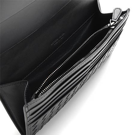 ボッテガヴェネタ財布 BOTTEGA VENETA 長財布 イントレチャート ブラック 156819 V4651 1000 メンズ