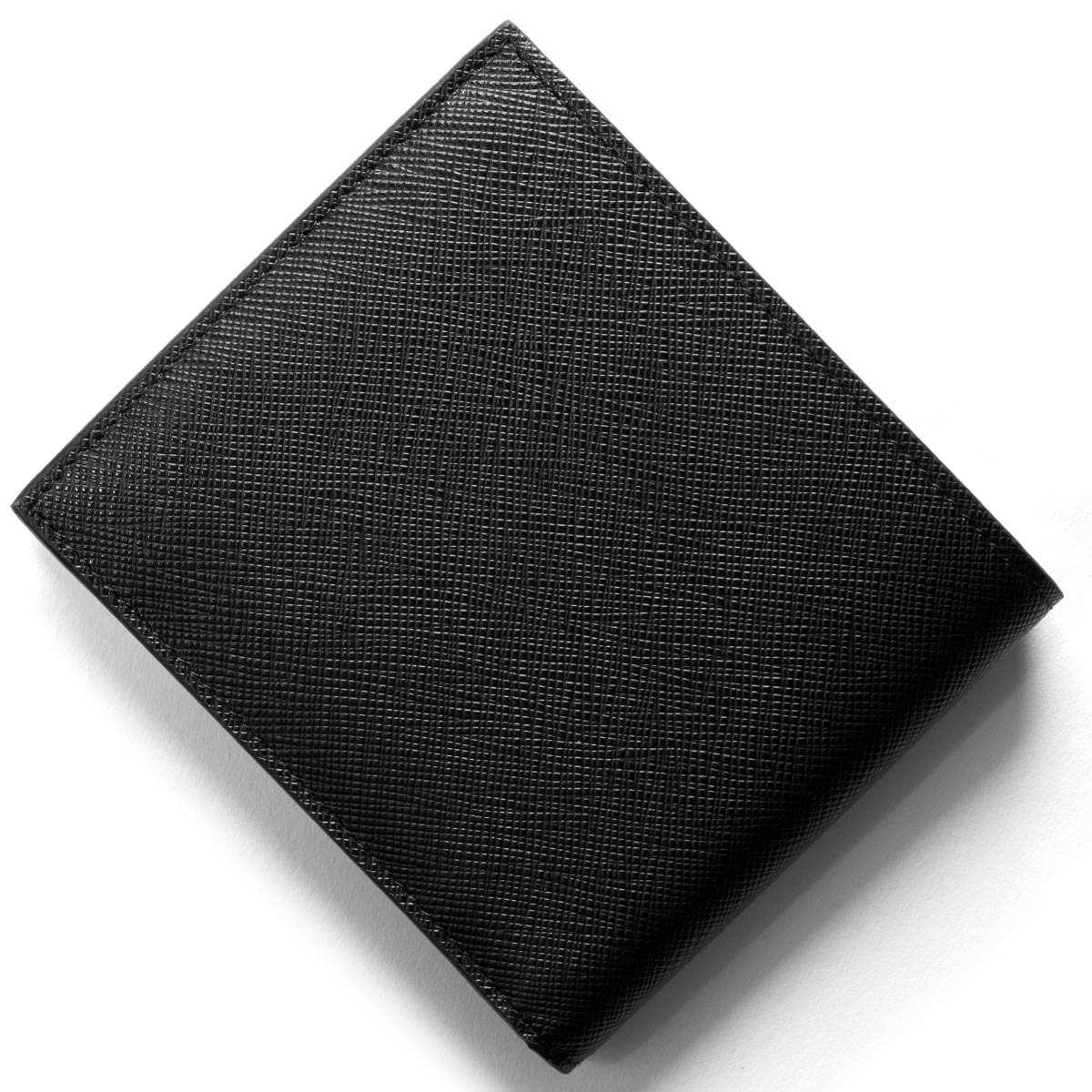 プラダ二つ折り財布 PRADA サフィアーノ/SAFFIANO メタル/METAL ブラック 2MO738 QME F0002 メンズ