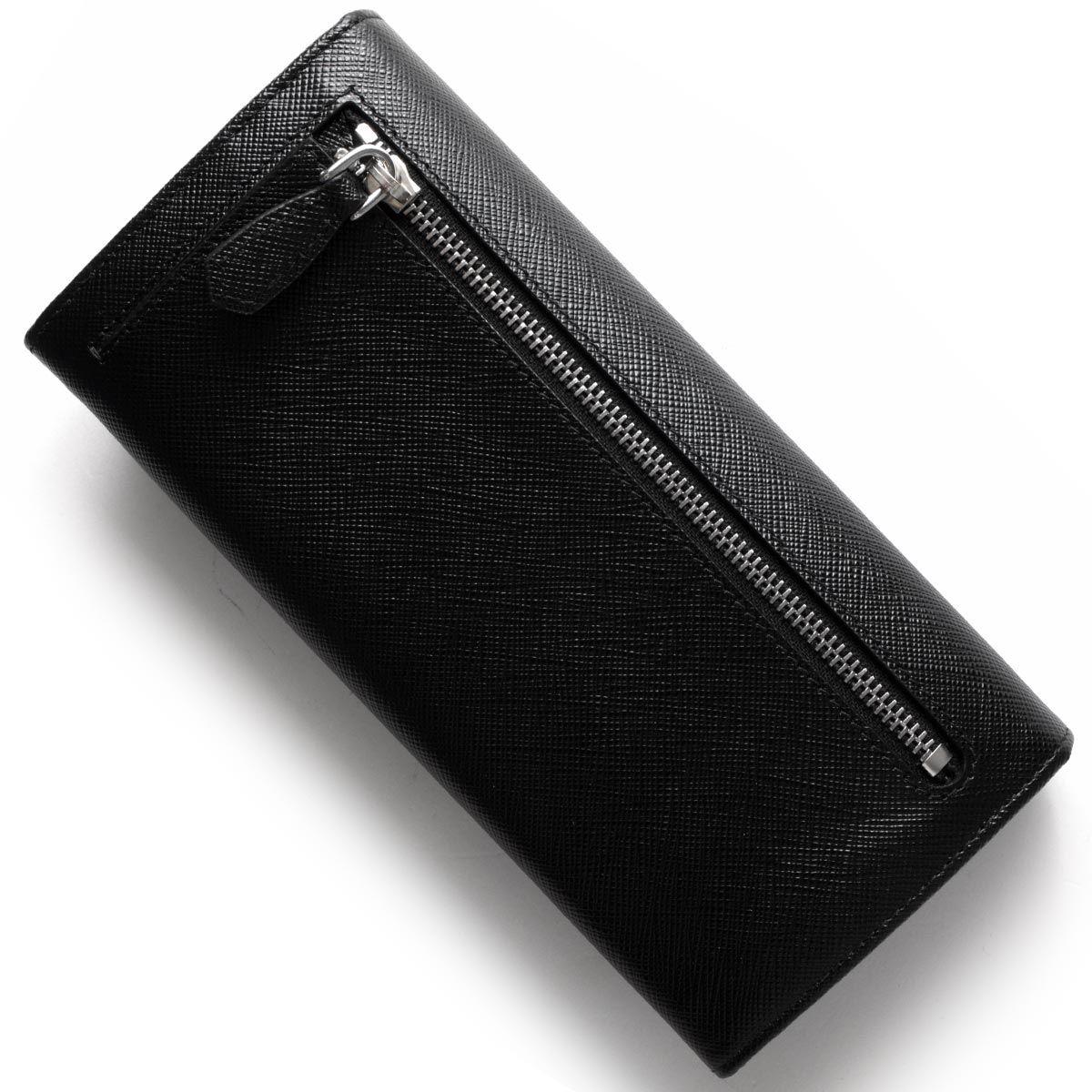 プラダ PRADA 長財布 SAFFIANO TRIANG ブラック 1MH132 QHH F0632 メンズ レディース