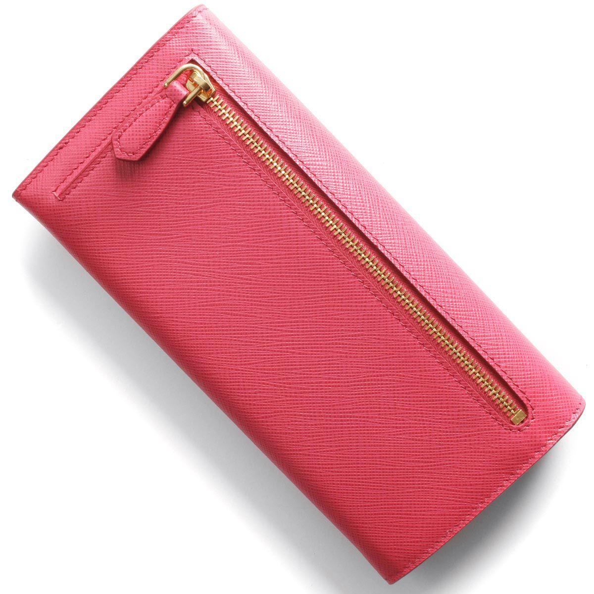 プラダ PRADA 長財布 サフィアーノ/SAFFIANO シャイン/SHINE ペオニアピンク 1MH132 2EBW F0505 レディース