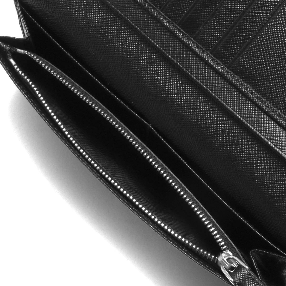 プラダ PRADA 長財布 サフィアーノ/SAFFIANO ブラック 2MV836 PN9 F0002 メンズ