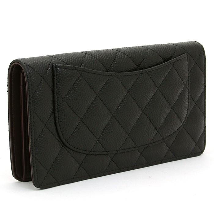シャネル CHANEL タイムレスクラシック TIMELESS CLASSIC 長財布ファスナー A31509 Y01588 ブラック