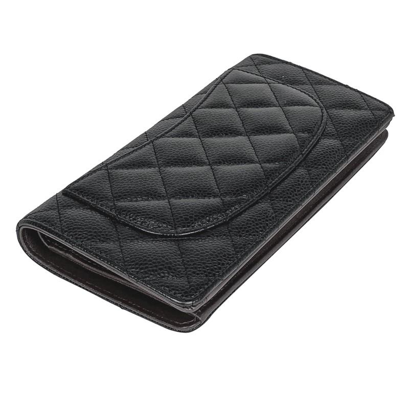 シャネル CHANEL マトラッセ ココマーク 二つ折り 長財布 長財布 キャビアスキン レディース A31509