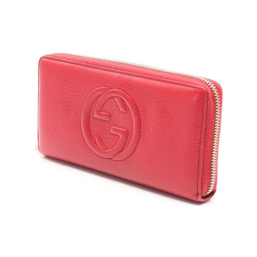 グッチ GUCCI ソーホー インターロッキングG ラウンドファスナー長財布 レザー 赤 タッセル 308004 A7M0G 6523