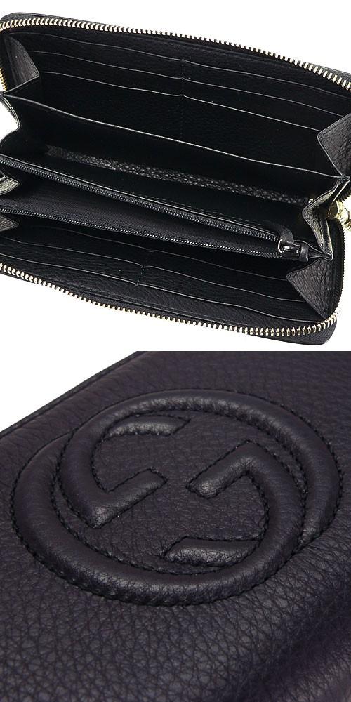 グッチ長財布 GUCCI ラウンドファスナー SOHO CELLARIUS/ソーホー レザー タッセル ブラック 308004 A7M0G 1000