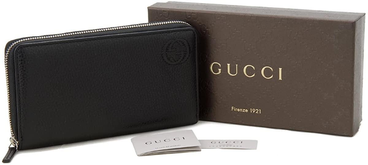 GUCCI（グッチ）ラウンドファスナー長財布 328318 A7M0N 1000 インターロッキングG ブラック