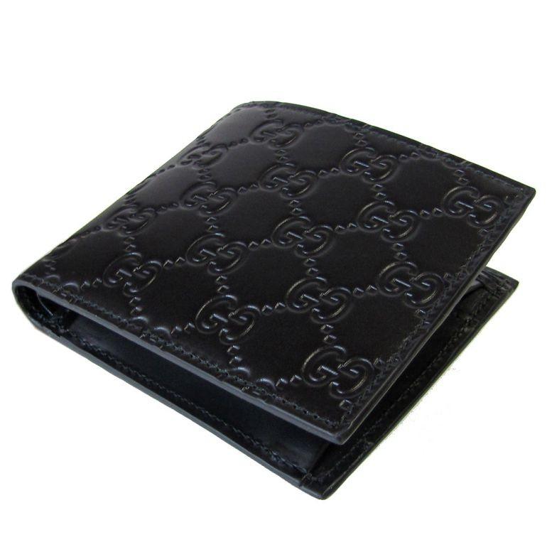 グッチ  メンズ 365467 CWC1R 1000 二つ折り財布 GG柄 レザー ブラック 黒 GUCCI AVEL