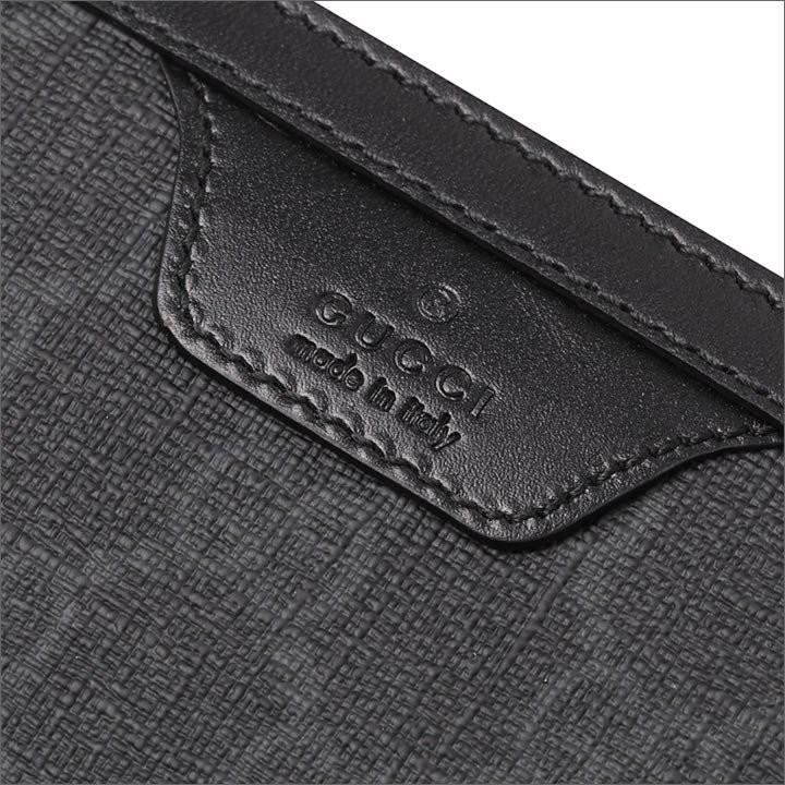 グッチ財布 GUCCI ラウンドファスナー長財布 GGスプリーム メンズ レディース グレー×ブラック 322147-KGDHR-1078