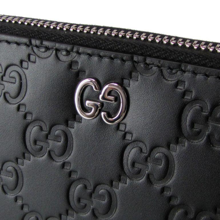 グッチ GUCCI 長財布 メンズ ユニセックス ラウンドファスナー GG シグネチャーレザー ブラック 473928 CWC1N 1000